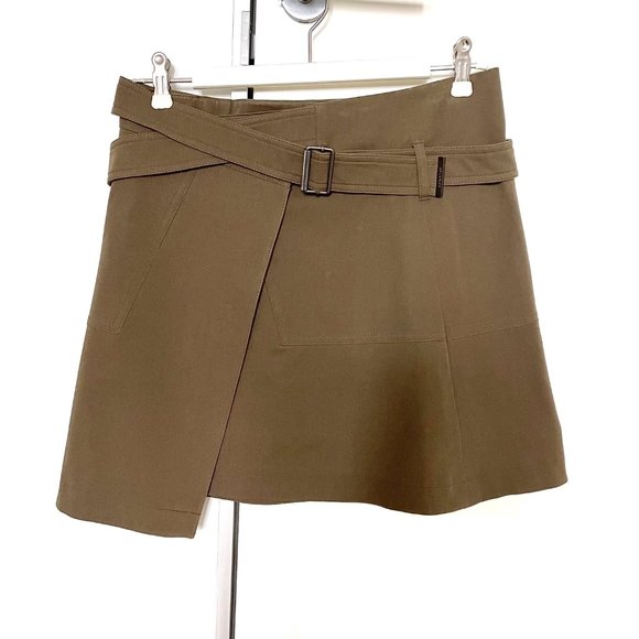 Belstaff Khaki Ryder Wrap Mini Skirt - Picture 2 of 9